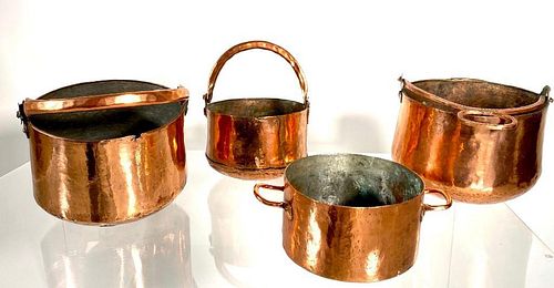 Antique Copper Cookware Lot