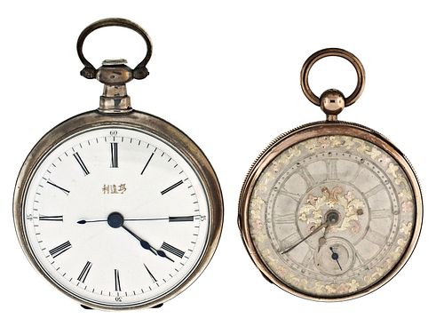 A lot of two pocket watches including one for the Chinese market
