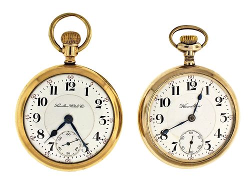 Two 18 size Hamilton 940 pocket watches