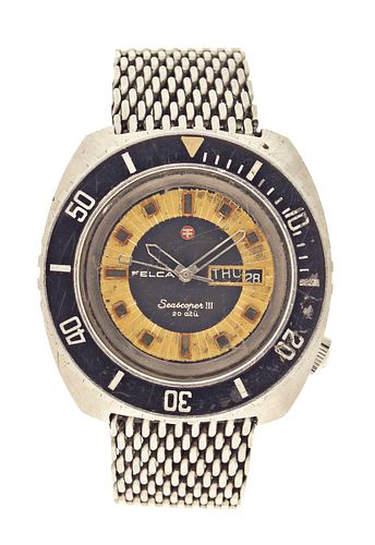 A rare Felca Seascoper III divers watch