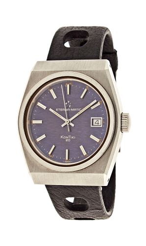 A stainless steel Eterna Matic KonTiki 20 wrist watch