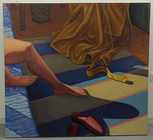 John F. Chambers Lounging Nude Painting