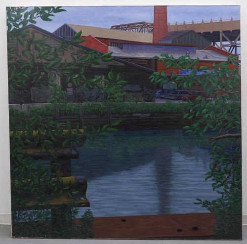 John F. Chambers Bridge Landscape Painting