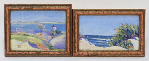 2PC American Coastal Landscape Paintings