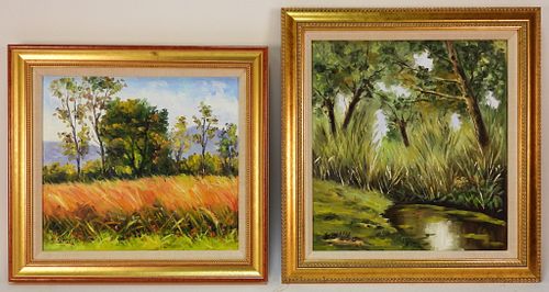 PR A. Alvarez Impressionist Landscape Paintings