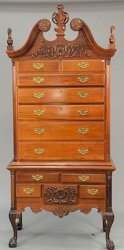 Chippendale style mahogany highboy, Philadelphia style, late 20th century. ht. 86 in.; wd. 36 in.