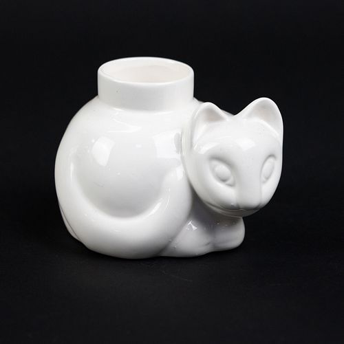 Nancy Lopez 1979 White Ceramic Cat Vase