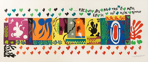 Henri Matisse Colored Offset Lithograph Framed