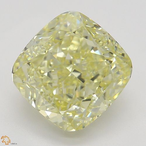 2.01 ct, Natural Fancy Yellow Even Color, VVS2, Cushion cut Diamond (GIA Graded), Appraised Value: $53,000 