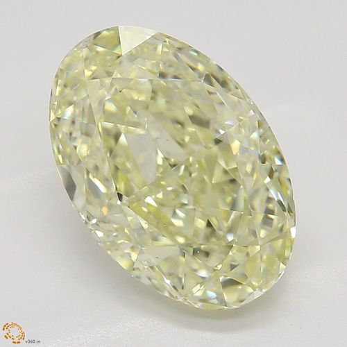 2.11 ct, Natural Fancy Light Yellow Even Color, VS2, Oval cut Diamond (GIA Graded), Appraised Value: $38,300 