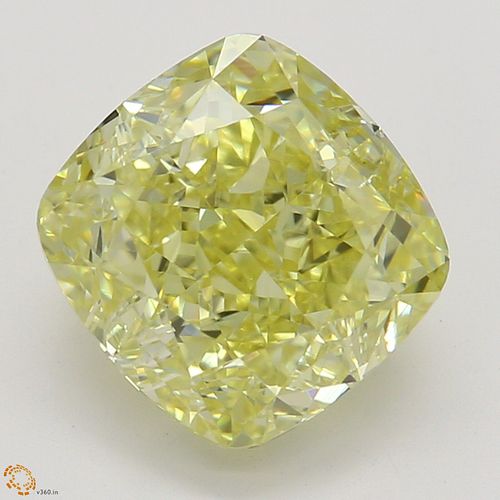 2.09 ct, Natural Fancy Yellow Even Color, VVS1, Cushion cut Diamond (GIA Graded), Appraised Value: $71,600 