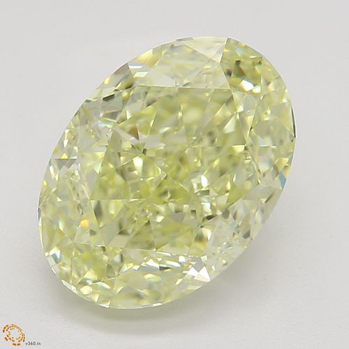 2.01 ct, Natural Fancy Light Yellow Even Color, VVS2, Oval cut Diamond (GIA Graded), Appraised Value: $40,500 