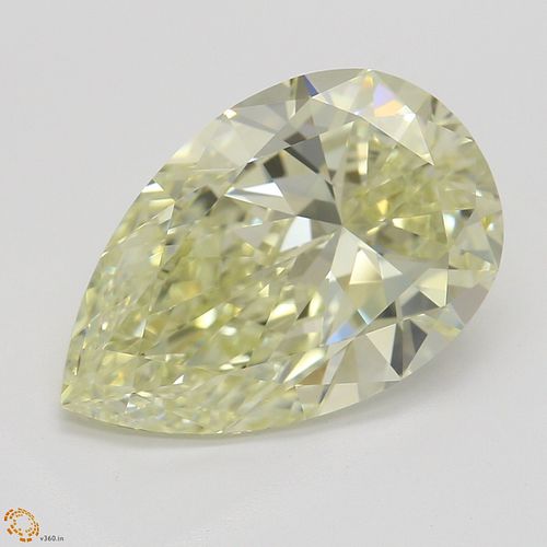 3.30 ct, Natural Fancy Light Yellow Even Color, VVS2, Pear cut Diamond (GIA Graded), Appraised Value: $99,900 