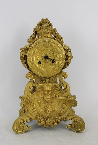 Fine 19th Century Dore Bronze French Clock.