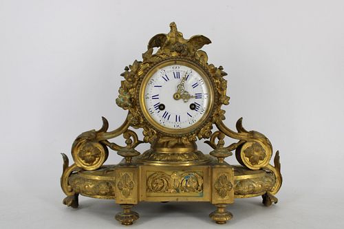 Antique Gilt Bronze French "Miroy Freres" Clock