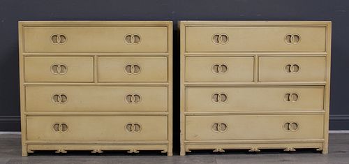 Baker Pair Of Midcentury Michael Taylor Chests.