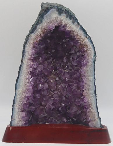 Amethyst Geode Cathedral on Base.