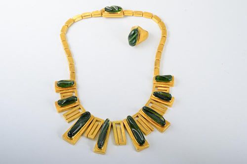 LOT WITHDRAWN: Necklace & Ring Set by Burle Marx