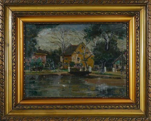 HOUSE IN SZENTENDREOIL PAINTING