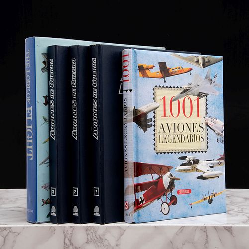 Libros sobre Aviones. 1,001 Aviones Legendarios / The Lore of Flight /  Aviones de Guerra. Piezas: 5.