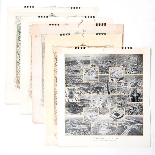 Calendarios Mazapanes Toledo. México: Talleres Gráficos de Impresiones Modernas, 1965 - 1968, 1972. Piezas: 5.