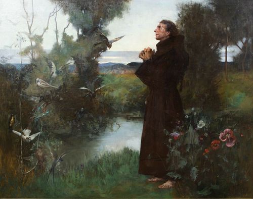 SAINT FRANCIS OF ASSISI OIL PAINTING