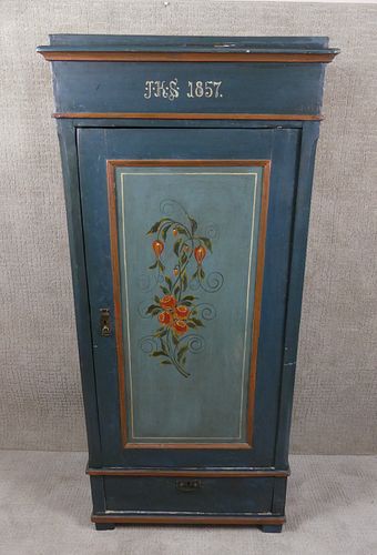 1857 PAINTED LINEN CABINET