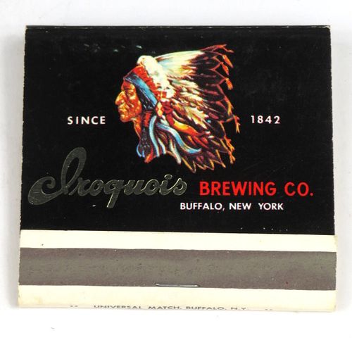 1967 Iroquois Beer Full Matchbook NY-IRI-Foi Buffalo, New York