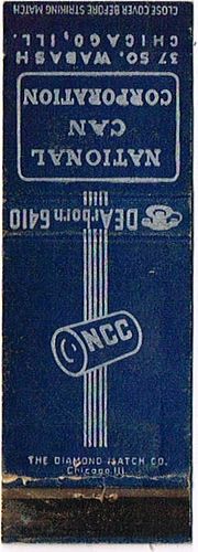 1940 National Can Company 113mm long Chicago, Illinois
