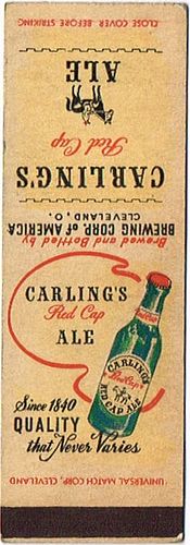 1945 Carling's Red Cap Ale 114mm long OH-BCA-5 Cleveland, Ohio