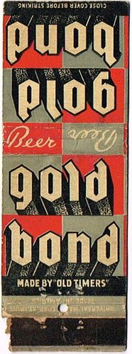 1937 Gold Bond Beer 114mm long OH-CS-1 Cleveland, Ohio