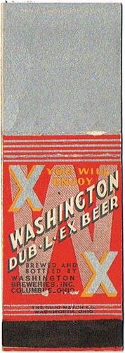 1937 Washington Dub-L-Ex-Beer 114mm long OH-WASH-3 Columbus, Ohio