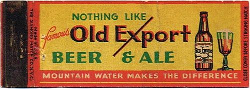 1948 Old Export Beer & Ale MD-CUMB-10 Cumberland, Maryland