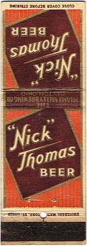 1935 Nick Thomas Beer 113mm long OH-MV-1 Dayton, Ohio