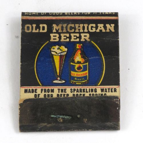 1940 Old Michigan Beer Full Matchbook MI-MICH-1 Grand Rapids, Michigan