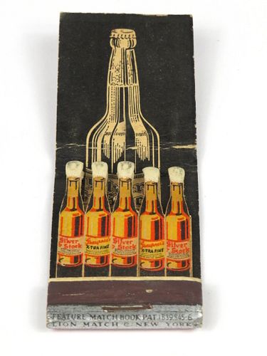 1935 Graupner's X-Tra Fine and Silver Stock Beer Feature Full Matchbook Harrisburg, Pennsylvania