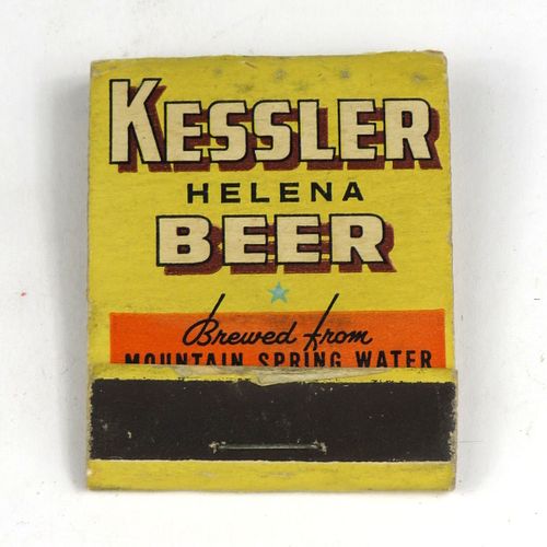 1948 Kessler Beer Full Matchbook Helena, Montana