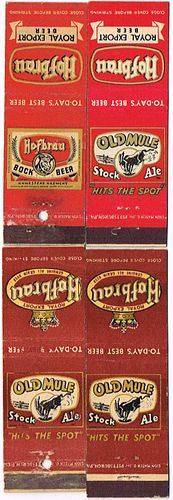 Lot of Four Hofbrau Beer/Bock Matchcovers Homestead, Pennsylvania 