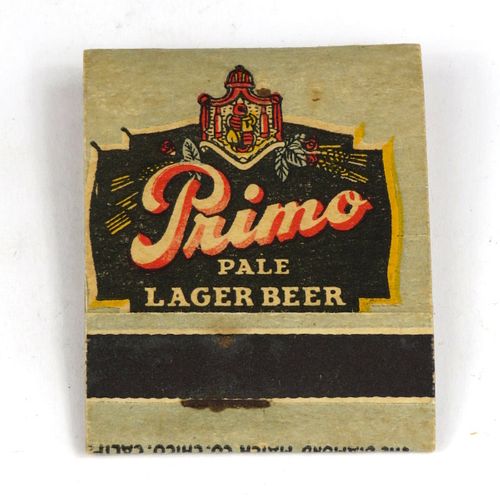 1955 Primo Beer Full Matchbook Honolulu, Hawaii