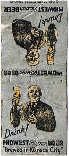 1934 Midwest Pilsener Beer Dupe MO-MID-1 Kansas City, Missouri