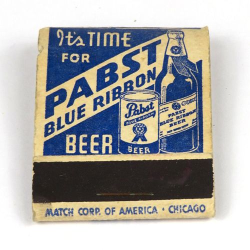 1941 Pabst Blue Ribbon Beer Father's Day Full Matchbook WI-PAB-20 Milwaukee, Wisconsin