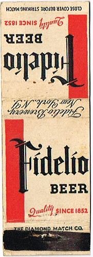 1938 Fidelio Beer 114mm long NY-FID-2 New York