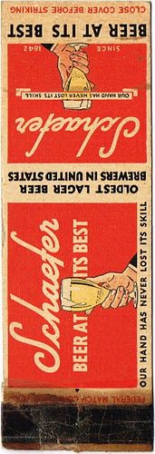1936 Schaefer Beer (sample) 120mm long NY-FMS-2 New York