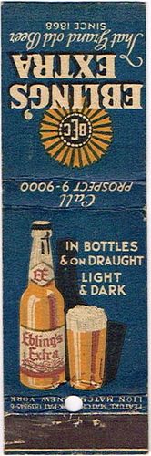 1933 Ebling's Extra Beer 116mm long NY-EBLING-1 New York