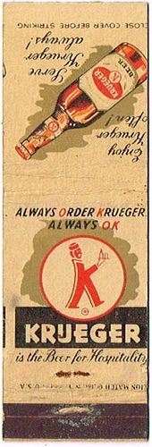 1950 Krueger Beer Dupe 114mm long NJ-KRUE-1 Newark, New Jersey