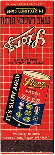 1947 Storz Fine Lager Beer 110mm long NE-STORZ-10 Omaha, Nebraska
