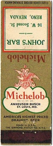 1934 Michelob Beer 113mm long MO-AB-MICH-1 John's Bar Street Reno Nevada