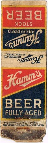 1933 Hamm's Preferred Stock Beer 115mm long MN-HAMM-6 Saint Paul, Minnesota