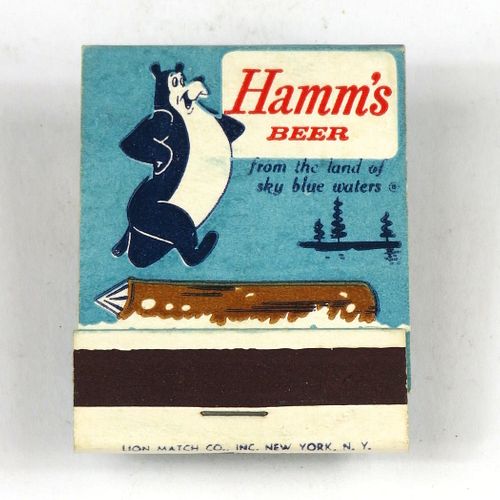 1959 Hamm's Beer Full Matchbook MN-HAMM-33a Saint Paul, Minnesota