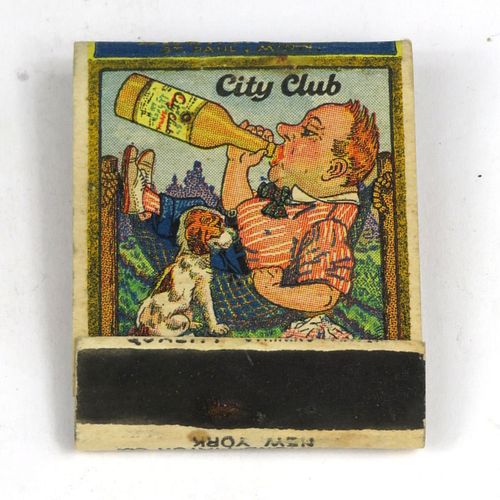 1932 Schmidt's City Club Full Matchbook MN-JS-1.1 Saint Paul, Minnesota